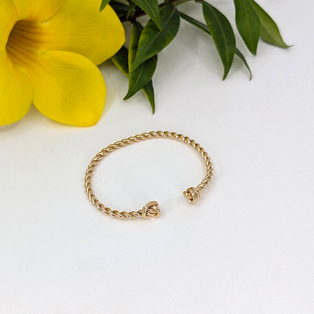 twisted knot baby child cuff bracelet-Sterling Silver-Baby-