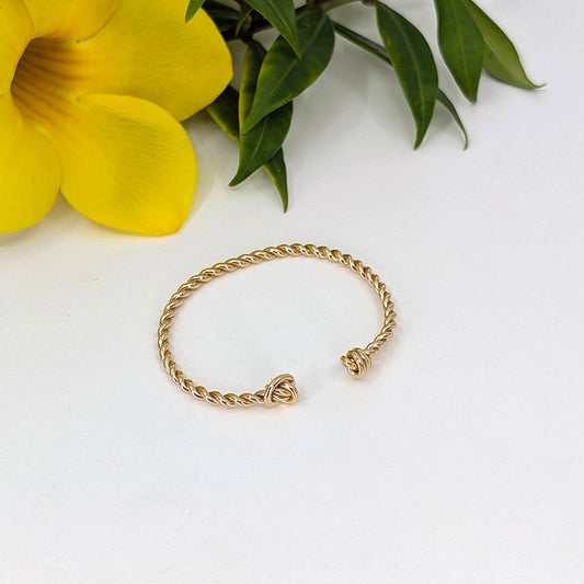 twisted knot baby child cuff bracelet-Sterling Silver-Baby-