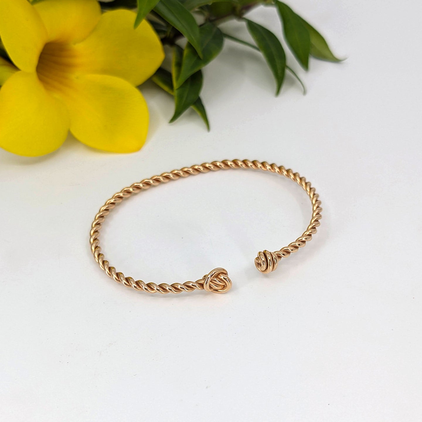 twisted knot thin cuff bracelet-Sterling Silver-Medium-