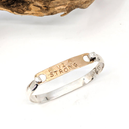 vi strong 8mm latch bracelet-Sterling Silver-Multiple Sizes-6