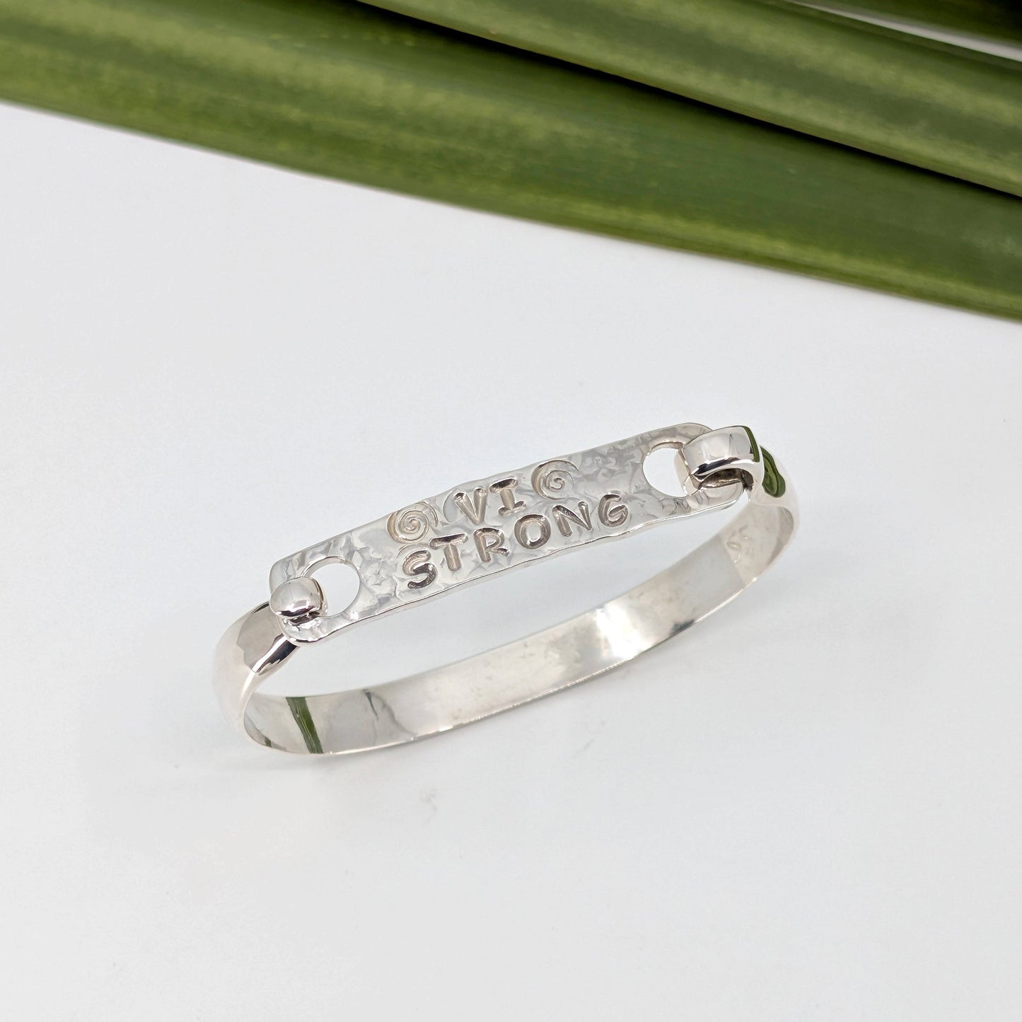 vi strong 8mm latch bracelet-Sterling Silver-Multiple Sizes-5 3/4