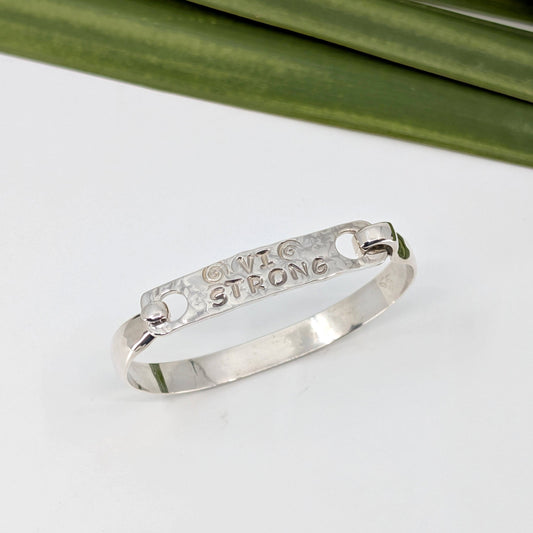 vi strong 8mm latch bracelet-Sterling Silver-Multiple Sizes-5 3/4