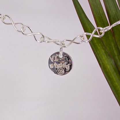 vi strong round charm-Sterling Silver-One Size-
