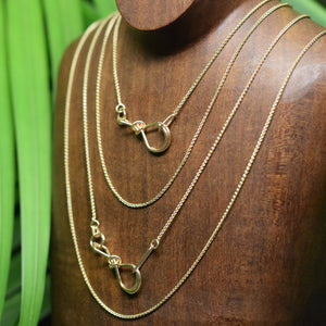 14k Gold Light Wheat Chain - Gold Necklace