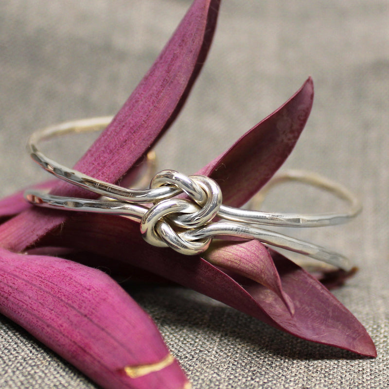 Sterling Silver Knot Cuff Bracelet. Solid Silver Nautical Knot Stacking Bangle  Bracelets. Friendship Bracelets, Gifts for Her, Minimalist. - Etsy