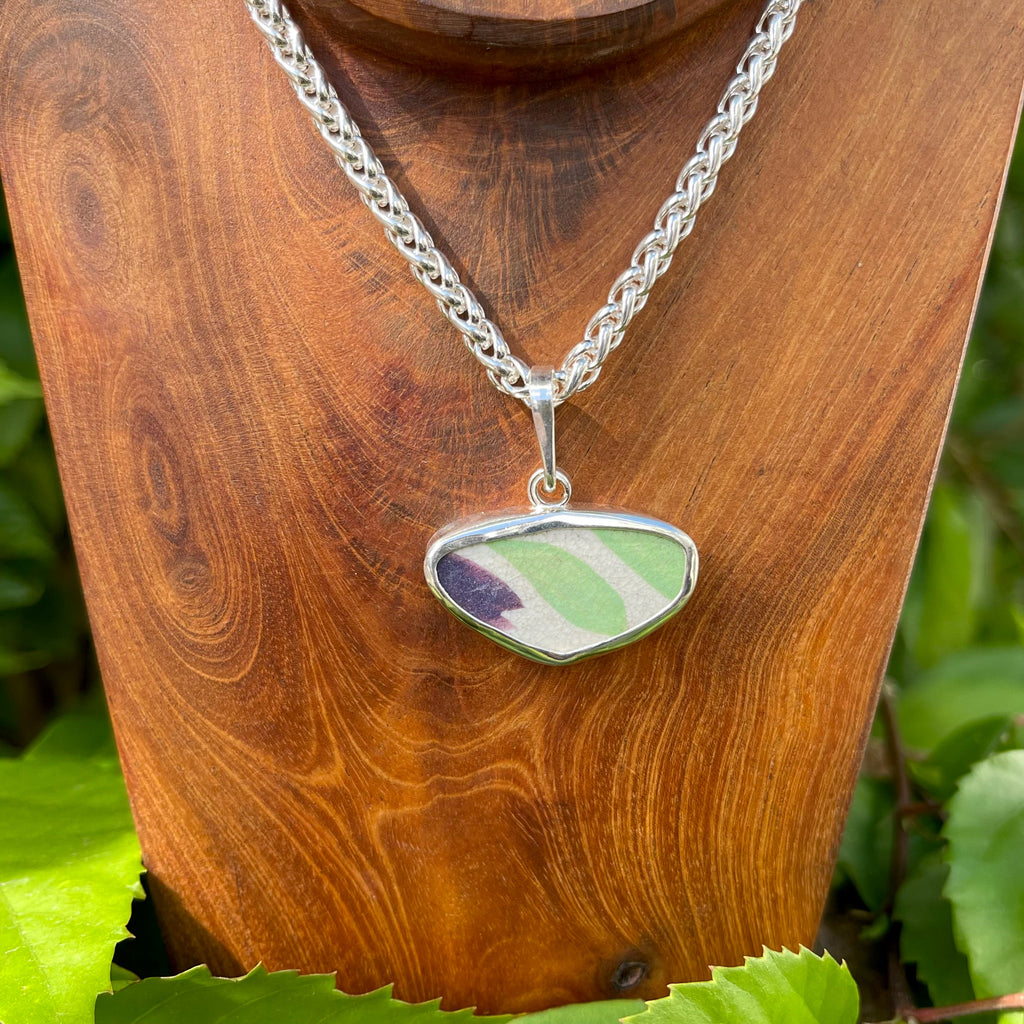 Blueberry Mint Sterling Silver Pendant