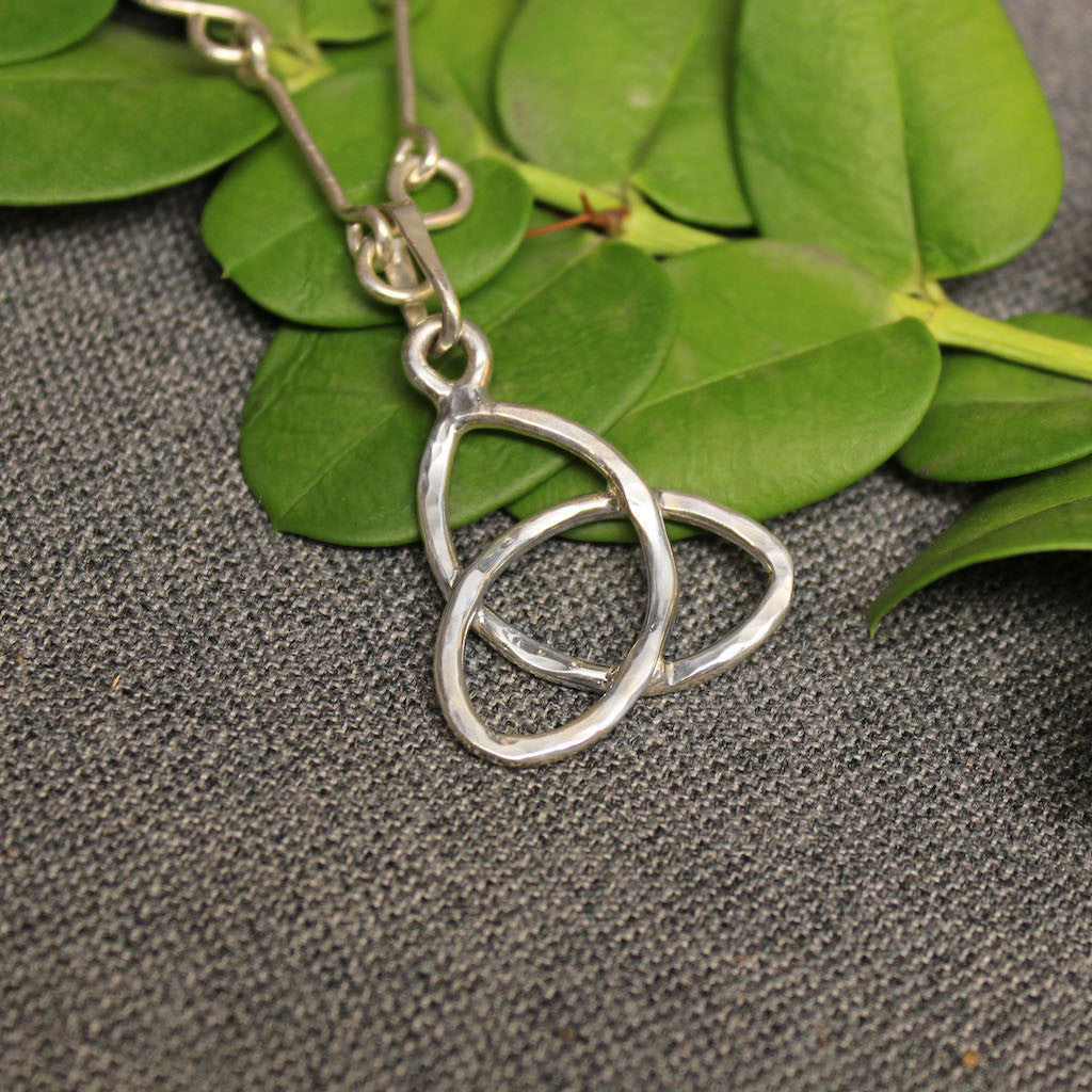 Sterling silver pendant with Trinity Knot design.