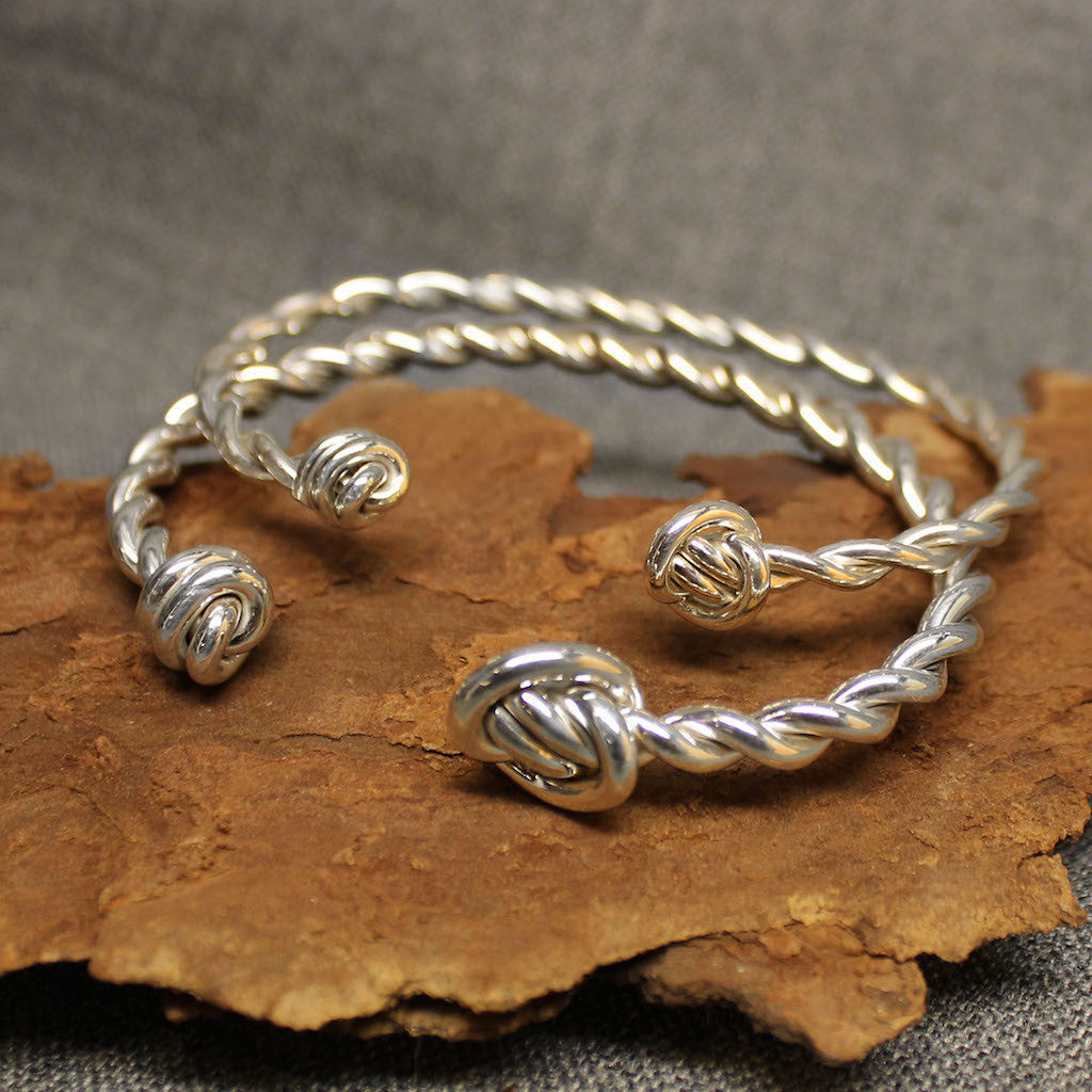 Twisted Knot Sterling Silver Cuff Bracelet