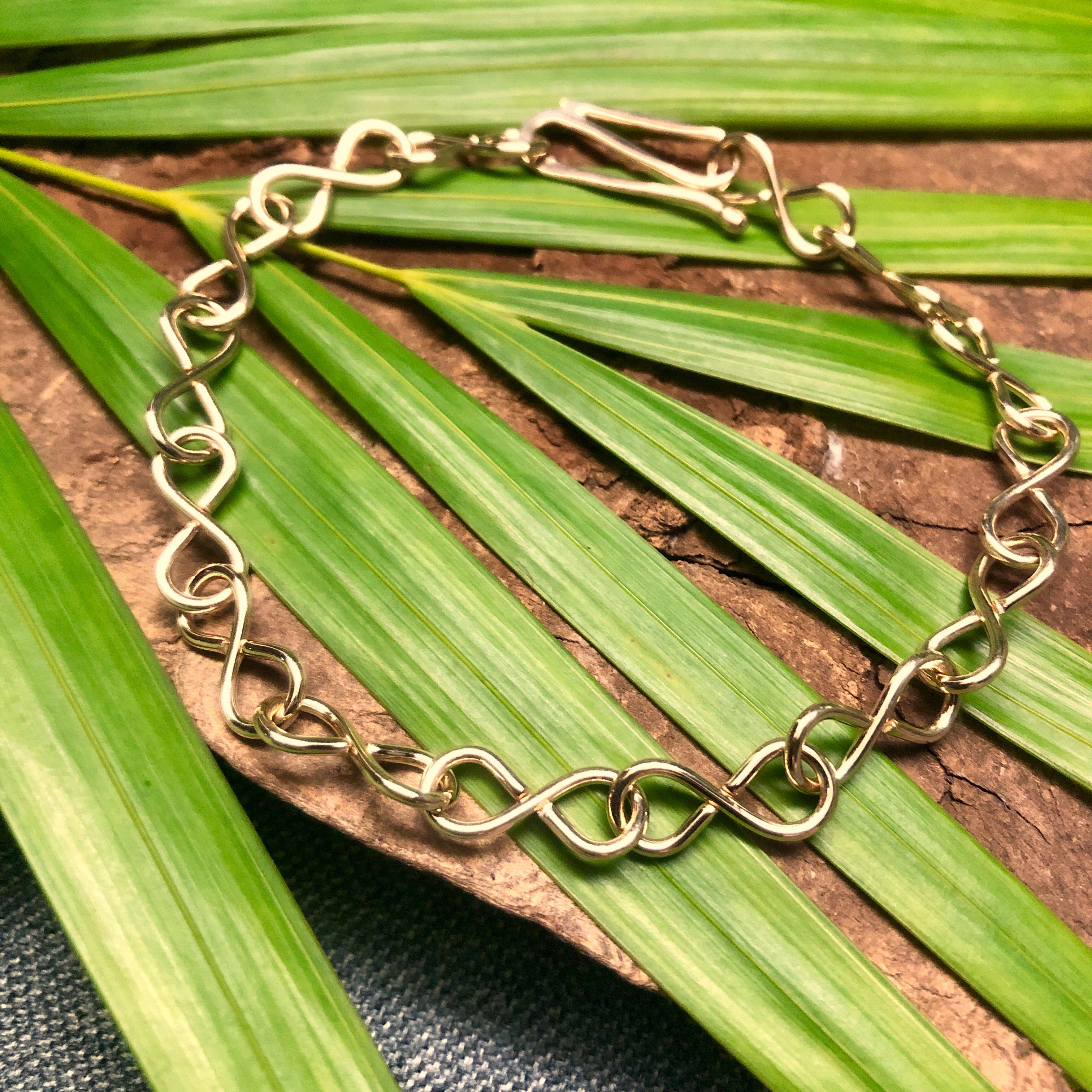 14K Gold Infinity Anklet – Crucian Gold